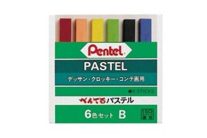 GIZ PASTEL SECO PENTEL 6B 6 CORES