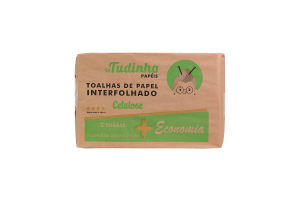 TOALHA DE PAPEL INTERFOLHA 2 DOBRAS 100 CELULOSE 20X21 600GRS